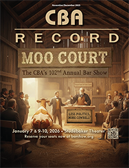 CBA Record Nov Dec 2025